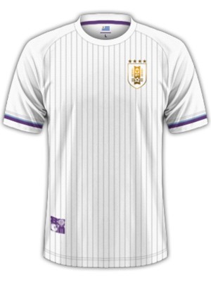 Uruguay away jersey soccer uniform men's white sportswear football kit top shirt 2024 Copa America